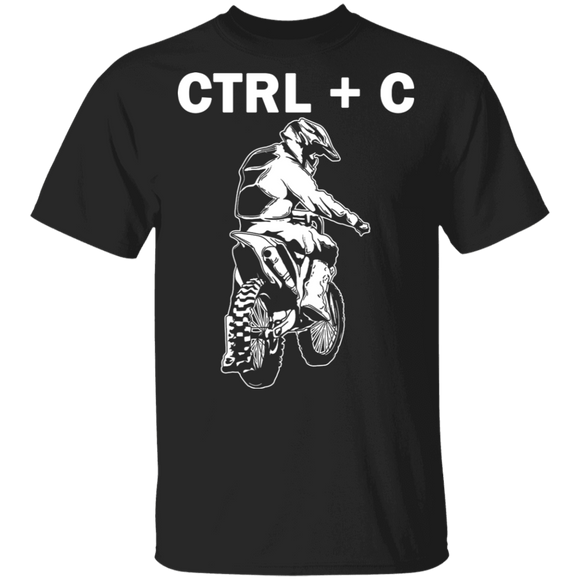 Funny Ctrl C Copy Paste Biker Matching Coder Father And Son Biker Motorbike Father's Day Shirt T-Shirt - Macnystore