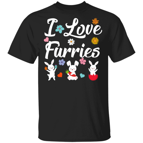 I Love Furries Cute Bunny Rabbit Animal Lover Gifts T-Shirt - Macnystore