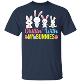 Chillin With My Bunnies Funny Rabbit Bunny Eggs Easter Day Matching Shirt For Men Women Teacher Gifts T-Shirt - Macnystore