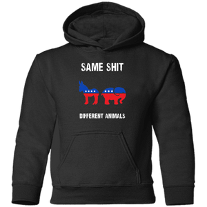 Same Shit Different Animals Donkey Elephant American Flag Pullover Hoodie - Macnystore