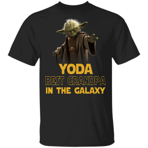 Yoda Best Grandpa In The Galaxy Cool Yoda Shirt Grandpa Father's Day Gifts T-Shirt - Macnystore