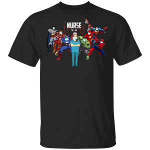 Superheroes Nurse Funny Cute Hero Nurse Stethoscope Shirt Matching Doctor Nurse Medical Men Women Gifts T-Shirt - Macnystore