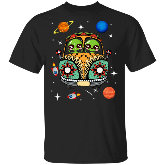 Car Lover Shirt Hippie Alien Space Road Trip Car Gifts T-Shirt - Macnystore