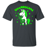 Shamrockin' Green Unicorn Shamrock Guitar St Patrick's Day T-Shirt - Macnystore