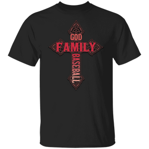 God Family Baseball Cool Christ Cross Matching Baseball Player Lover Fans Gifts T-Shirt - Macnystore