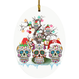 Christmas Ornament Sugar Skull On Christmas Tree Sugar Skull Santa ELF Reindeer Christmas Tree Christmas Light Decorative Hanging Ornaments Ornament Xmas - Macnystore