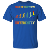 Some Of Us Evolve Differently Gay Evolution Cute Pride LGBT Flag Gay Lesbian Gifts T-Shirt - Macnystore