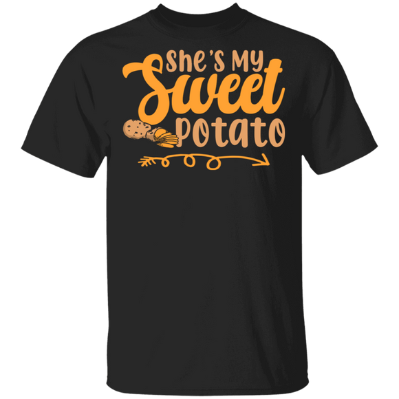 Thanksgiving Shirt She's My Sweet Potato Cool Thanksgiving Couple Lover Gifts Thanksgiving T-Shirt - Macnystore