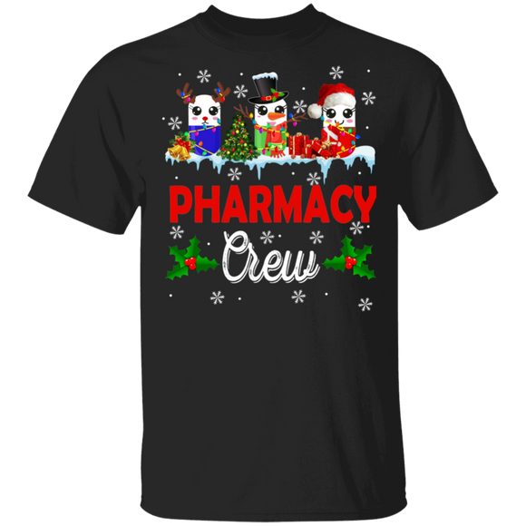 Christmas Pharmacy Shirt Pharmacy Crew Funny Christmas Medicine Pharmacy Pharmacist Lover Gifts T-Shirt - Macnystore