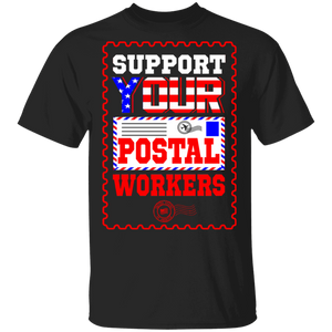 Support Your Postal Workers Cool American Flag Postal Workers Gifts T-Shirt - Macnystore