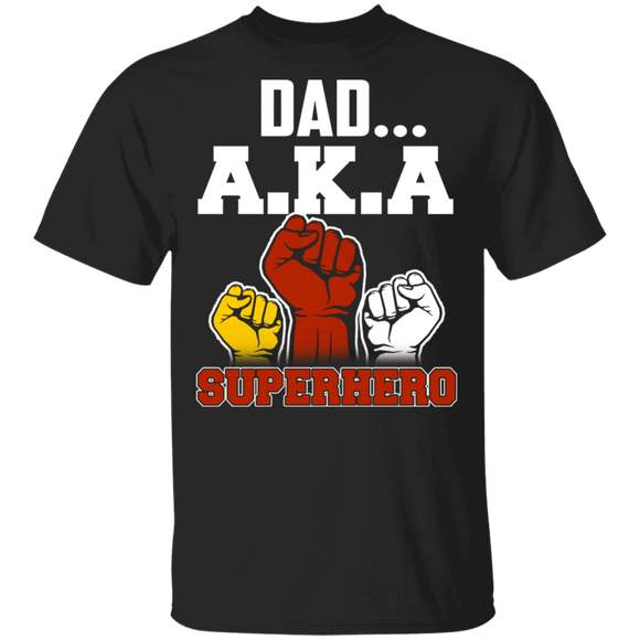 Dad AKA Superhero Cool Strong Hands Matching Men Father's Day Gifts T-Shirt - Macnystore