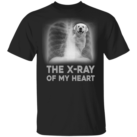 The X-Ray Of My Heart Cool Golden Retriever On Ribs Bones Matching Golden Retriever Dog Lover Owner Gifts T-Shirt - Macnystore