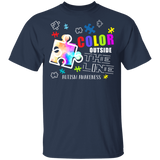 Color outside the lines Cool Autism Awareness T-Shirt - Macnystore