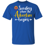 Scouting Where The Adventure Begins Cool Scouting Symbol Shirt Matching Scouti Scouting Lover Gifts T-Shirt - Macnystore