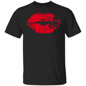 Halloween Skull Lover Shirt Skull Kiss Cool Halloween Skull Red Lipstick Kiss Lover Gifts Halloween T-Shirt - Macnystore