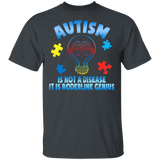 Autism Is Not A Disease It Is Borderline Genius Brains In Light Bulb Shirt Matching Autism Patient Supporter Autism Awareness T-Shirt - Macnystore