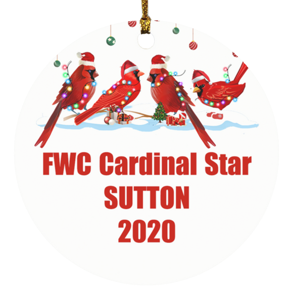FWC Cardinal Star SUBORNC Circle Ornament - Macnystore