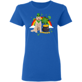 Leprechaun Otterhound Dog Lover St Patrick's Day Gifts Ladies T-Shirt - Macnystore