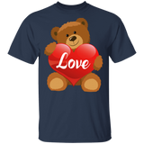 Love Bear Hugging Heart Bear Wild Animal Lover Husband Wife Fiance Fiancee Boyfriend Girlfriend Mom Dad Grandma Aunt Couple Valentine T-Shirt - Macnystore