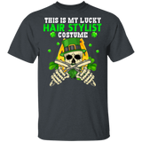 This Is My Lucky Hair Stylist Costume Skull St Patrick's Day T-Shirt - Macnystore