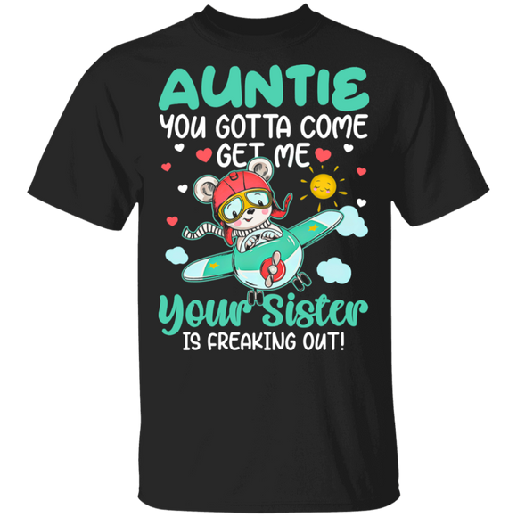 Auntie Shirt Auntie You Gotta Come Get Me Cute Auntie Bear Lover Gifts T-Shirt - Macnystore