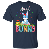 Aunt Bunny Funny Rabbit Bunny Eggs Easter Day Matching Shirt For Family Women Aunt Auntie Gifts T-Shirt - Macnystore