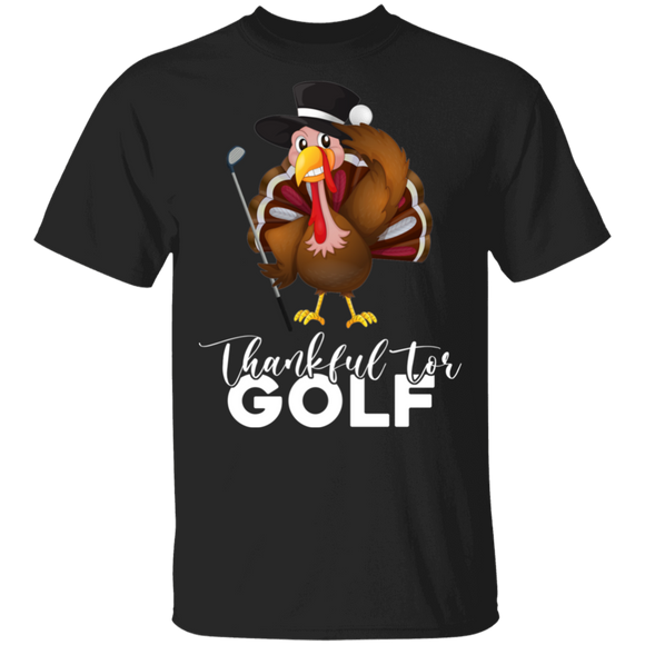 Thanksgiving Turkey Shirt Thankful For Golf Funny Thanksgiving Turkey Golf Player Lover Gifts T-Shirt - Macnystore