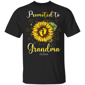 Promoted To Grandma Sunflower Pregnancy Announcement T-Shirt - Macnystore