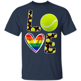 Cute Love LGBT Tennis Shirt Matching Proud LGBT Support Gay Lesbian Tennis Lover Player Gifts T-Shirt - Macnystore