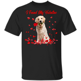I Found My Valentine Golden Retriever Dog Pet Lover Fans Matching Shirts For Couples Boys Girls Women Personalized Valentine Gifts T-Shirt - Macnystore