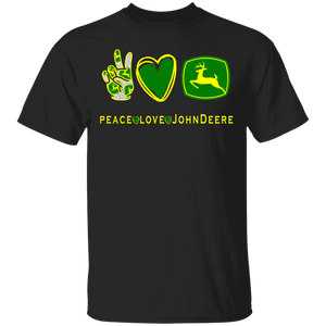 Peace Love Caterpillar Matching John Deere Caterpillar Construction Shirt Matching Men Women Gifts T-Shirt - Macnystore