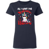 All I Want For Valentine Is A Uicorn Ladies T-Shirt - Macnystore