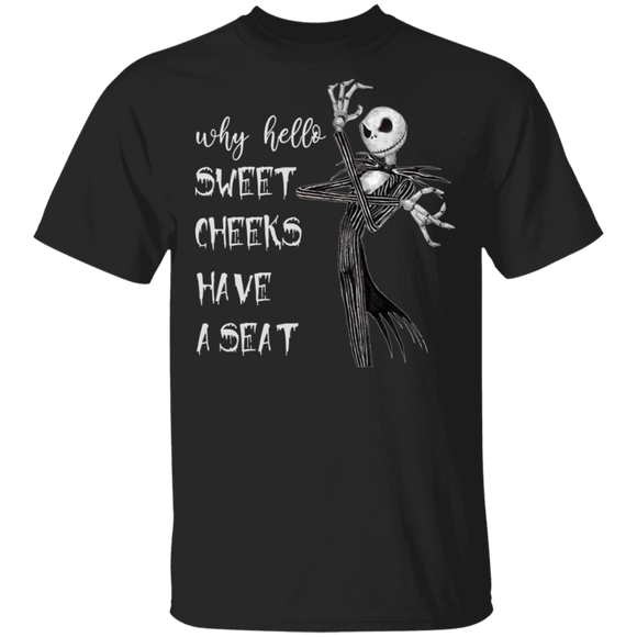 Halloween Movie Lover Shirt Why Hello Sweet Cheeks Have A Seat Cool Halloween Movie Character Lover GIfts Halloween T-Shirt - Macnystore