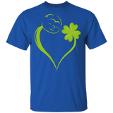Shamrock Sloth Face Heart St Patrick's Day Irish Gifts T-Shirt - Macnystore