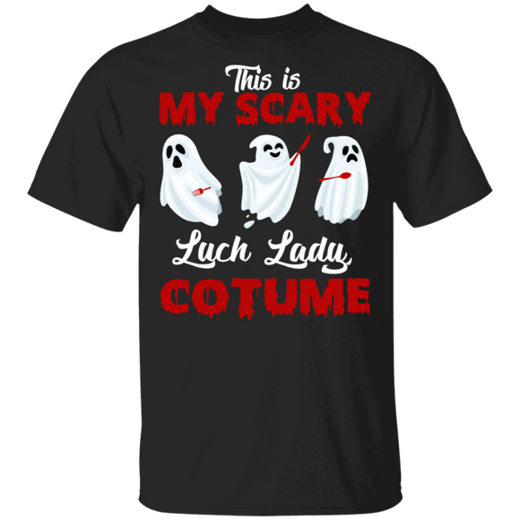 Horror This Is My Scary Luch Lady Costume Halloween Ghost T-Shirt - Macnystore