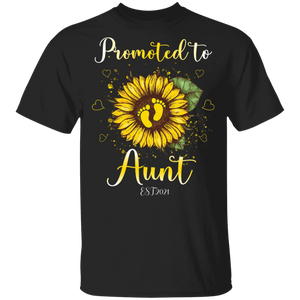 Promoted To Aunt Sunflower Pregnancy Announcement T-Shirt - Macnystore