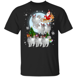 Christmas Cat Shirt Himalayan Reindeer Christmas Cute X-mas Himalayan Cat Lover Gifts Christmas T-Shirt - Macnystore