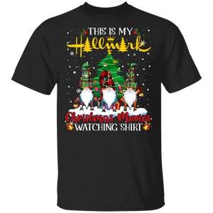 Christmas Movie Shirt This Is My Hallmark Christmas Movies Watching Shirt Funny Christmas Movie Gnomes Lover Gifts T-Shirt - Macnystore
