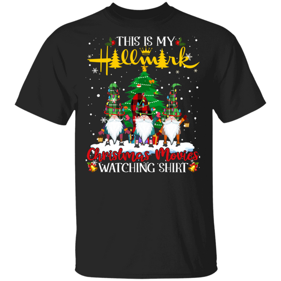 Christmas Movie Shirt This Is My Hallmark Christmas Movies Watching Shirt Funny Christmas Movie Gnomes Lover Gifts T-Shirt - Macnystore
