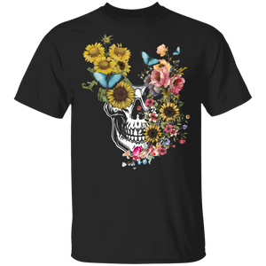 Sugar Skull Sunflower Flower Skull Gifts (1) T-Shirt - Macnystore