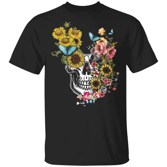Sugar Skull Sunflower Flower Skull Gifts (1) T-Shirt - Macnystore