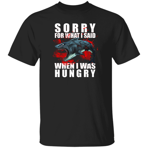 Halloween Shark Lover Shirt Sorry For What I Said When I Was Hungry Scary Halloween Shark Lover Gifts T-Shirt - Macnystore