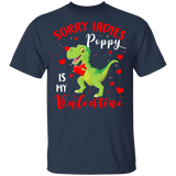 Sorry Ladies Poppy Is My Valentine T Rex Lover Kids Matching Shirts For Couples Boys Men Personalized Valentine Gifts Youth T-Shirt - Macnystore