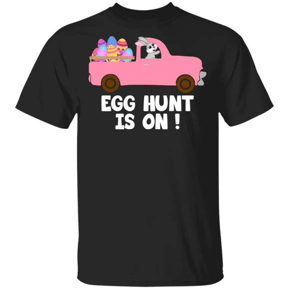 Egg Hunt Is On Cute Bunny Riding Pickup Truck Funny Rabbit Bunny Eggs Easter Day Matching Shirt For Kids Men Women Gifts T-Shirt - Macnystore