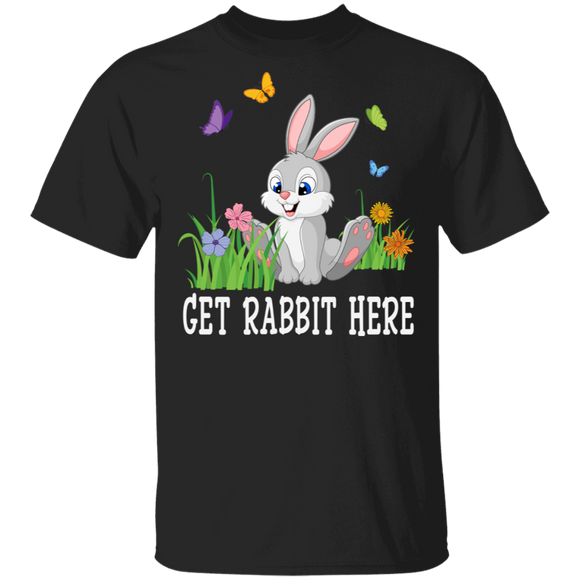 Funny Get Rabbit Here Cool Rabbit Lover T-Shirt - Macnystore