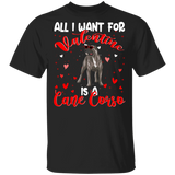 All I Want For Valentine Is A Cane Corso Dog Pet Lover Matching Shirts For Couples Boys Girl Women Personalized Valentine T-Shirt - Macnystore