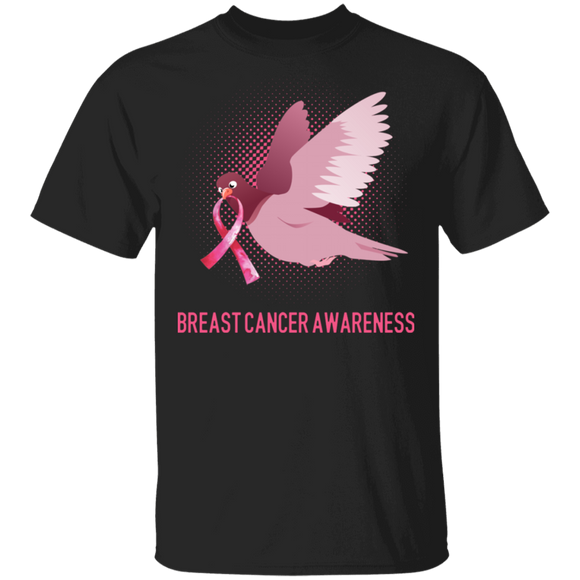 Breast Cancer Bird Shirt Breast Cancer Awareness Pink Ribbon Pigeon Lover Gifts Breast Cancer T-Shirt - Macnystore