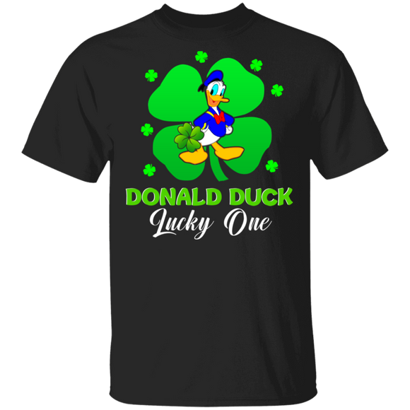 Cute Donald Duck Lucky One Clover St Patrick's Day Movies Lover T-Shirt - Macnystore