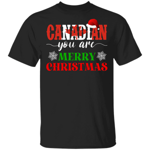 Christmas Canadian Shirt Canadian You Are Merry Christmas Funny Christmas Santa Canadian Canada Lover Gifts T-Shirt - Macnystore
