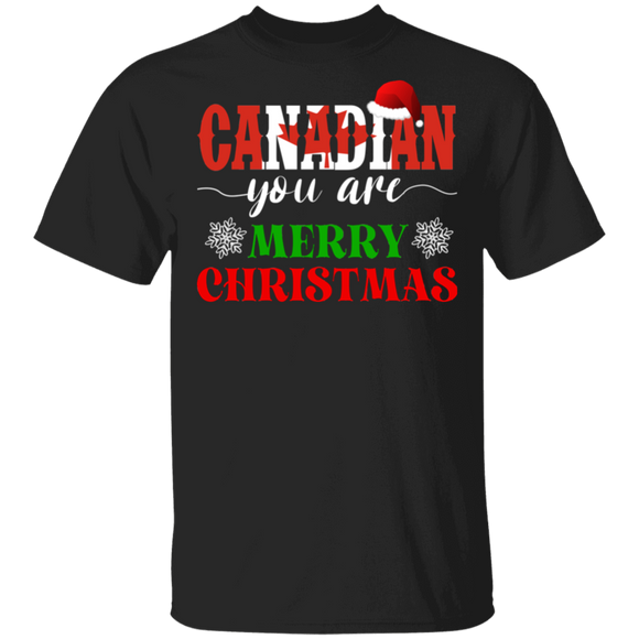 Christmas Canadian Shirt Canadian You Are Merry Christmas Funny Christmas Santa Canadian Canada Lover Gifts T-Shirt - Macnystore